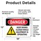 Signmission Keep Doors Closed While Equipment Operating Danger Sign, Vinyl Decal, 18in W x 12in L, 2PK OS-2PACK-DS-D-1218-L-1385 - alternate 4